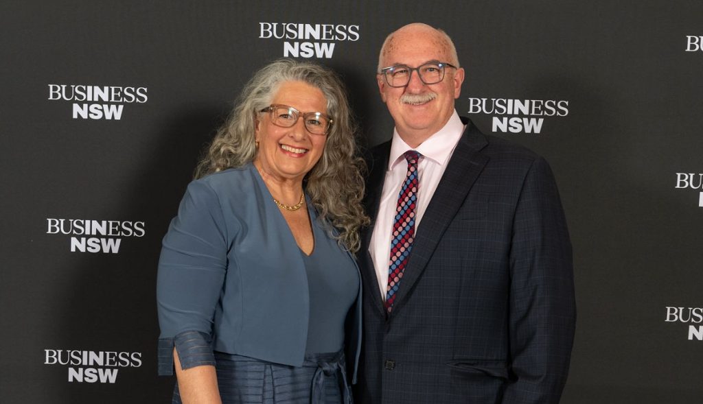 Yumaro Chair, Grant Doran, alongside his wife, Cristina, accepted the Award for Excellence in Large Business