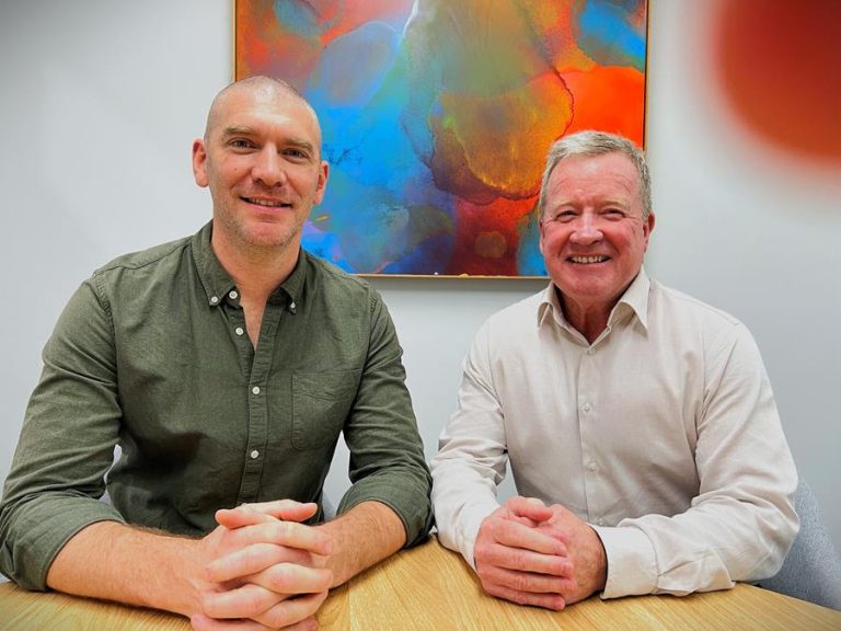 Eurobodalla Council's newly appointed general manager Mark Ferguson (right) with Mayor Mathew Hatcher.